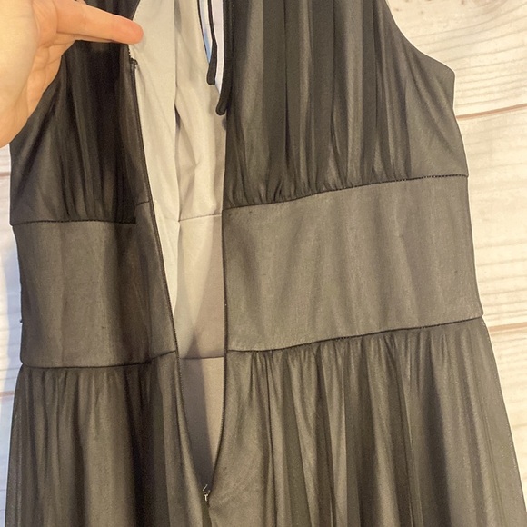 EUC Black Dress with Sheer Overlay - Picture 8 of 8